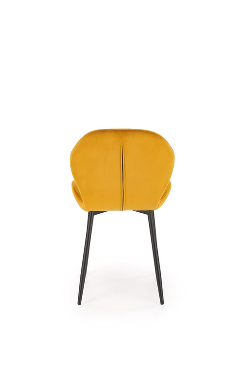 Sedia da pranzo in velluto K538 Giallo (1)