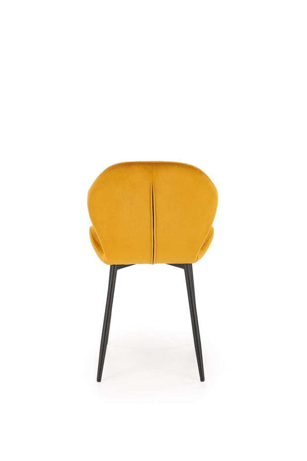 Sedia da pranzo in velluto K538 Giallo (1)