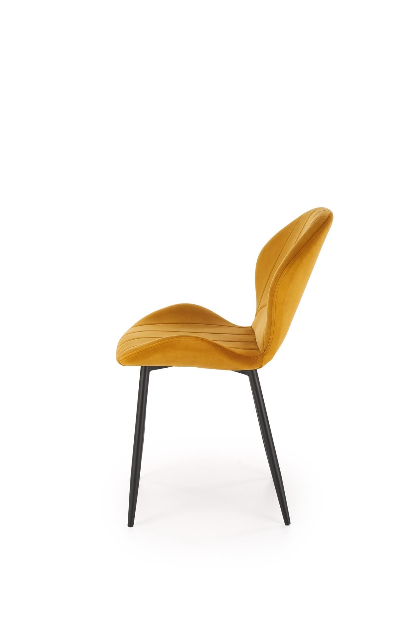 Sedia da pranzo in velluto K538 Giallo (2)