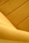 Sedia da pranzo in velluto K538 Giallo (6)