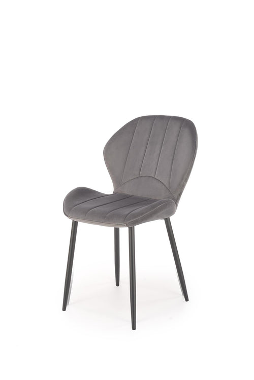 Sedia da pranzo in velluto K538 Grigio