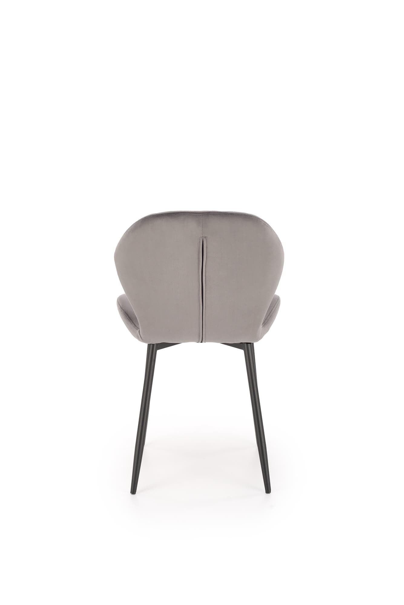 Sedia da pranzo in velluto K538 Grigio (1)