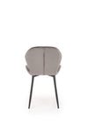 Sedia da pranzo in velluto K538 Grigio (1)