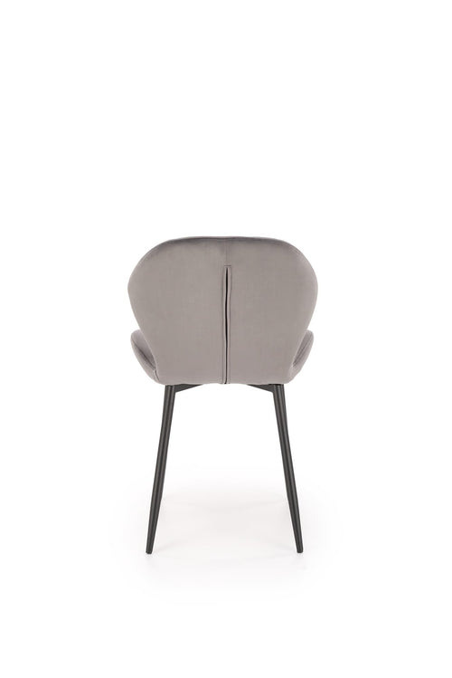 Sedia da pranzo in velluto K538 Grigio (1)