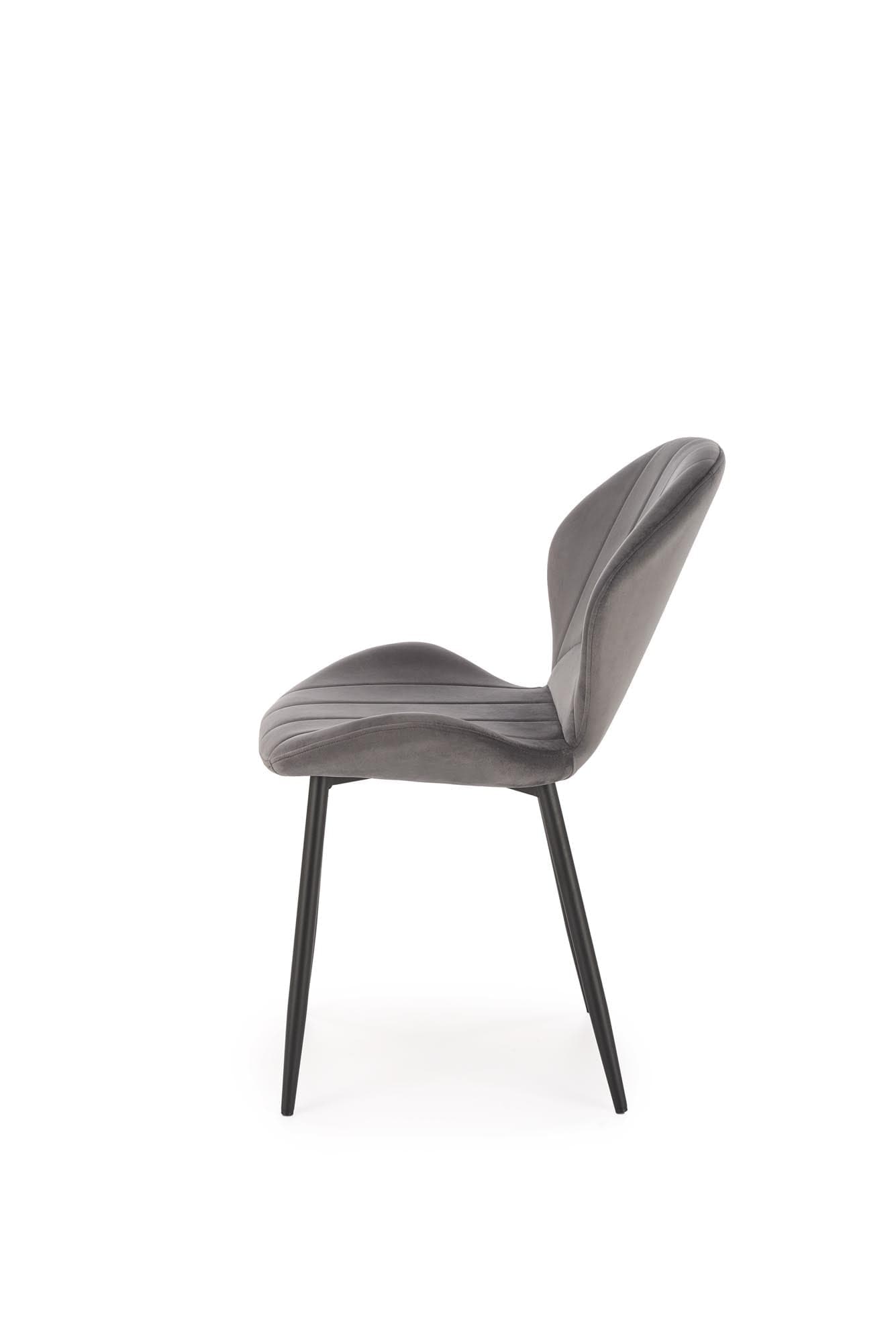 Sedia da pranzo in velluto K538 Grigio (2)