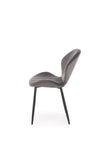 Sedia da pranzo in velluto K538 Grigio (2)