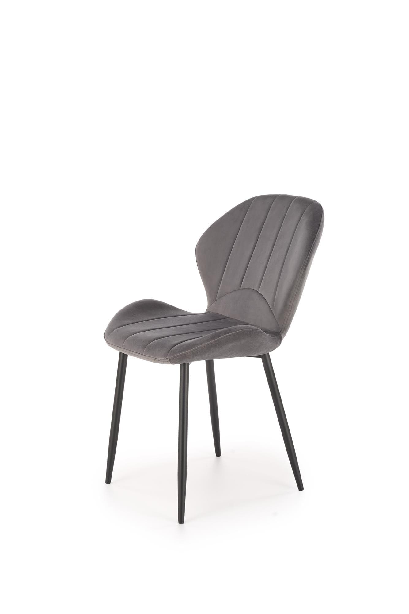 Sedia da pranzo in velluto K538 Grigio (3)