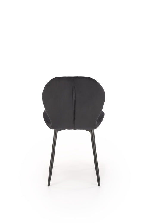 Sedia da pranzo in velluto K538 Nero (1)