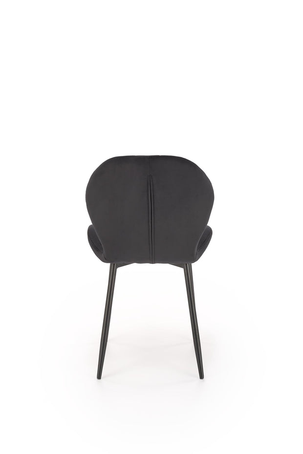 Sedia da pranzo in velluto K538 Nero (1)