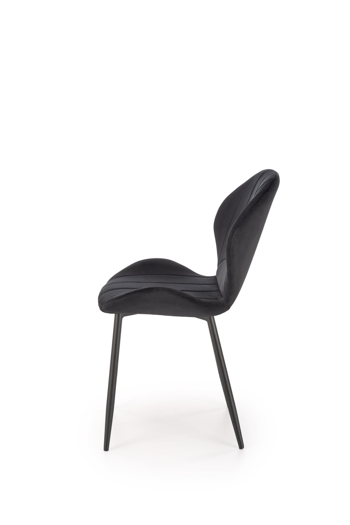 Sedia da pranzo in velluto K538 Nero (2)