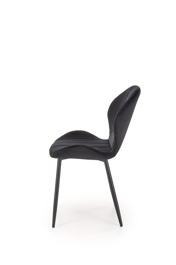 Sedia da pranzo in velluto K538 Nero (2)