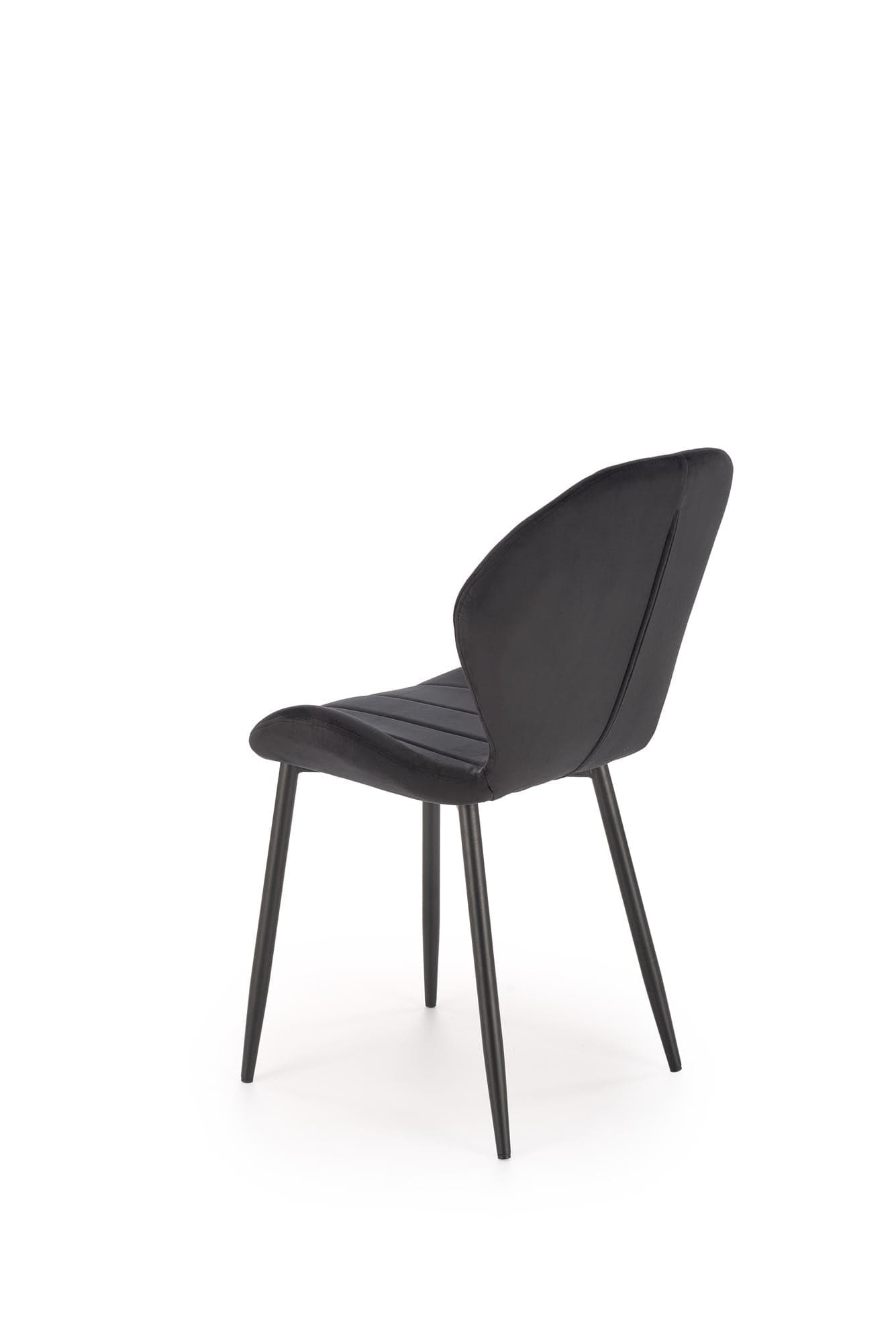Sedia da pranzo in velluto K538 Nero (4)