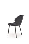 Sedia da pranzo in velluto K538 Nero (4)
