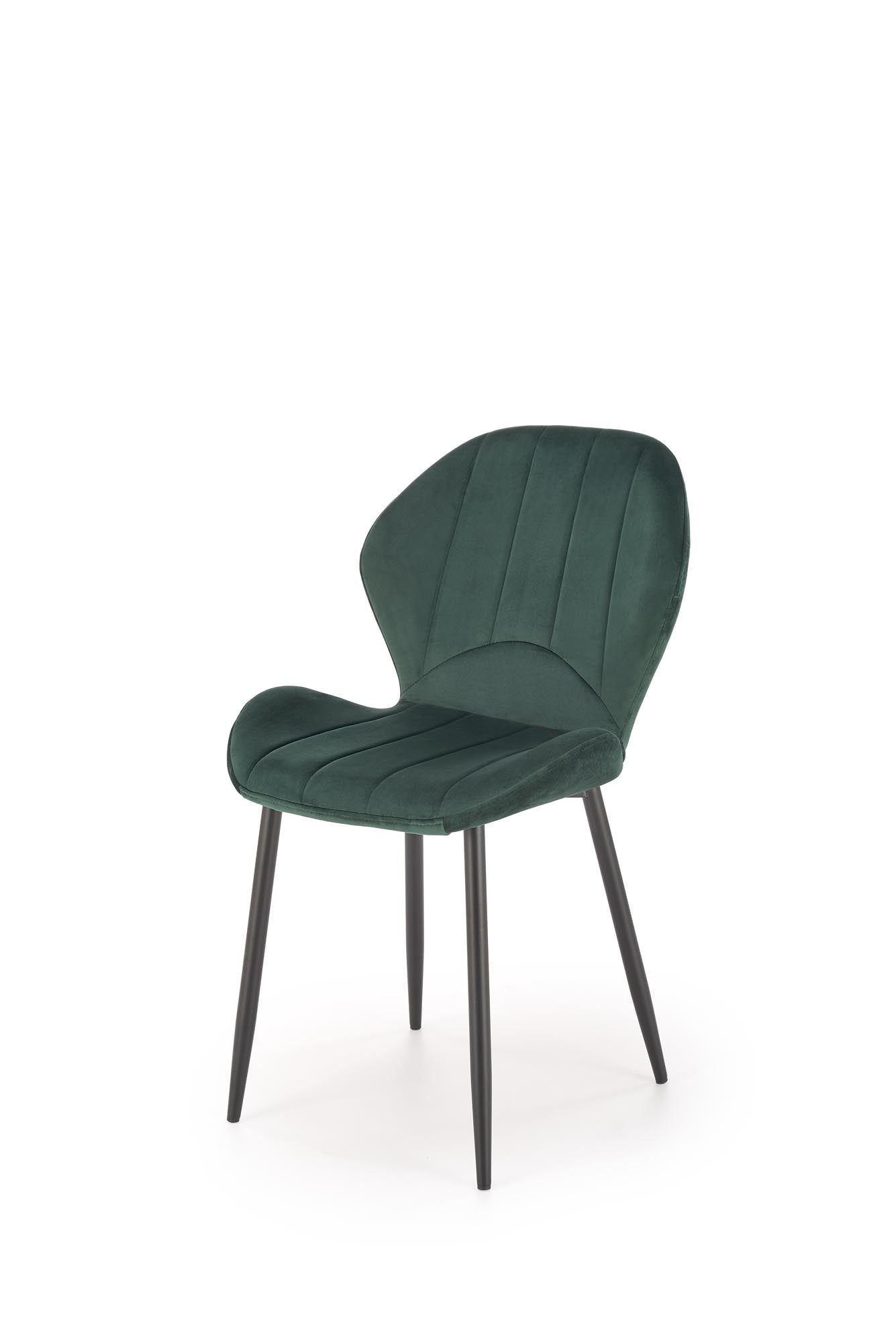 Sedia da pranzo in velluto K538 Verde