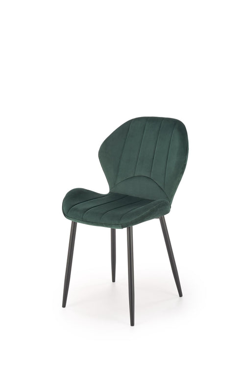 Sedia da pranzo in velluto K538 Verde