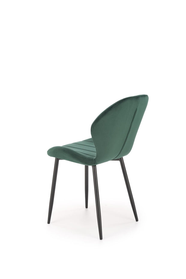 Sedia da pranzo in velluto K538 Verde (4)