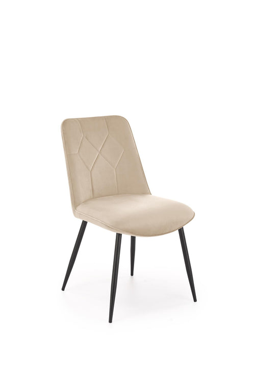 Sedia da pranzo in velluto K539 Beige