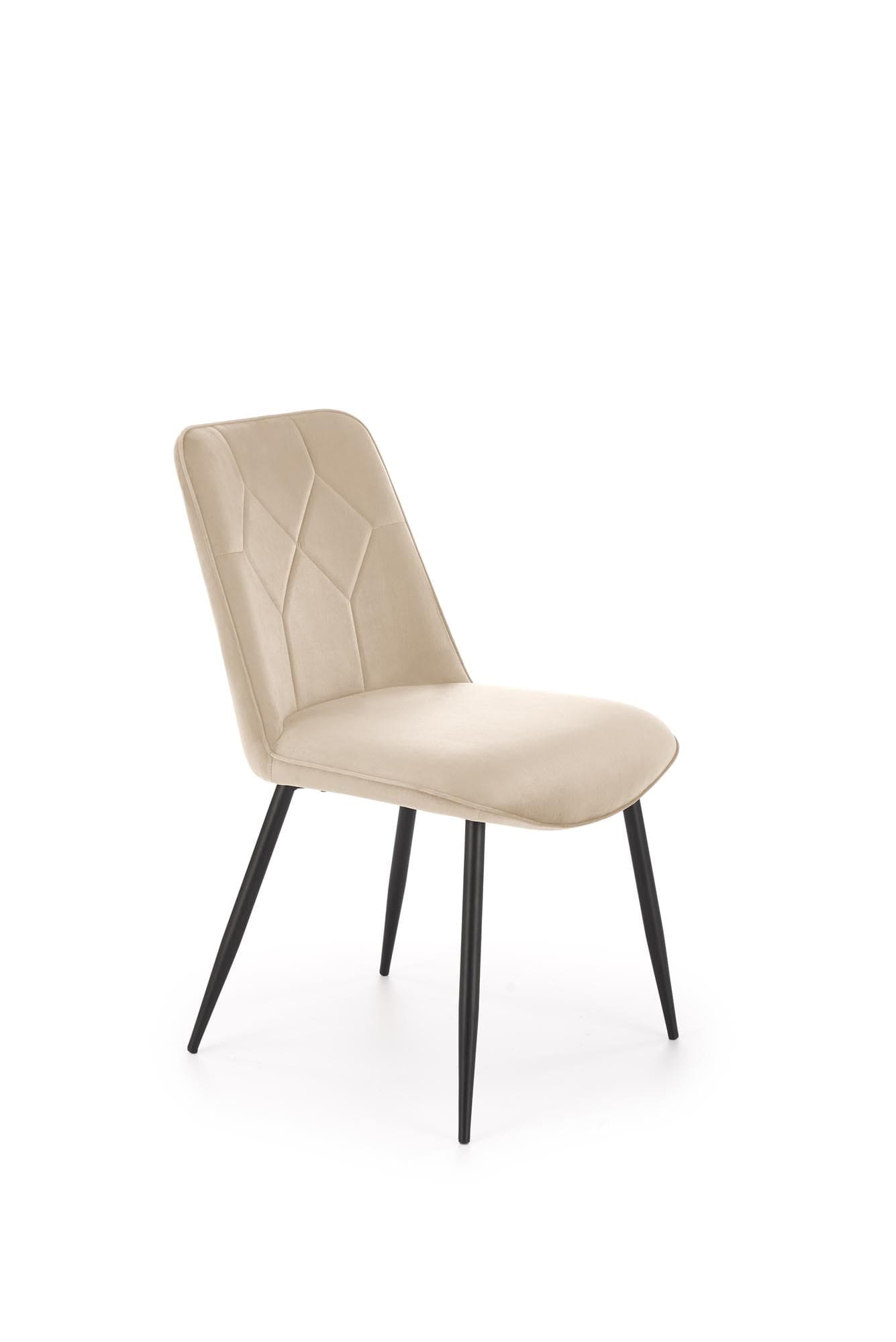 Sedia da pranzo in velluto K539 Beige (3)