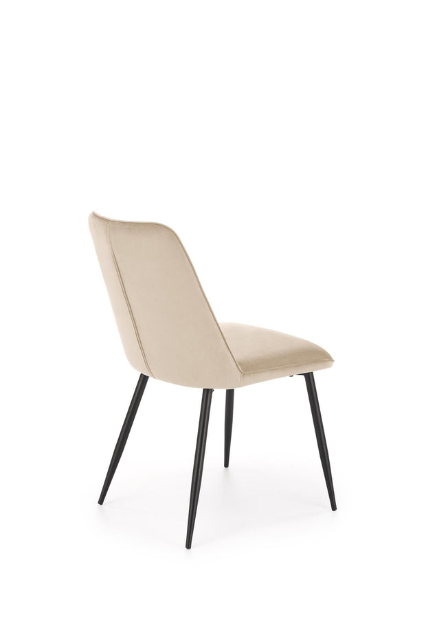 Sedia da pranzo in velluto K539 Beige (4)