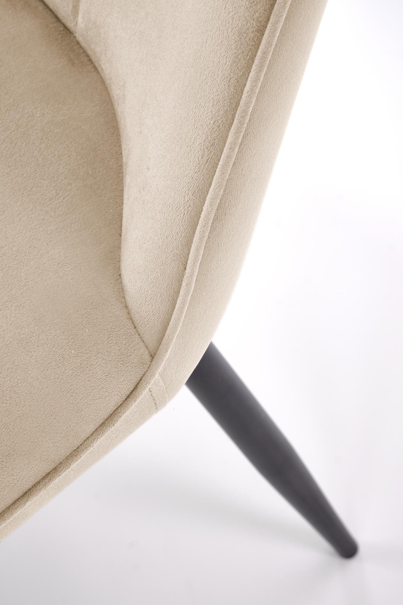 Sedia da pranzo in velluto K539 Beige (5)