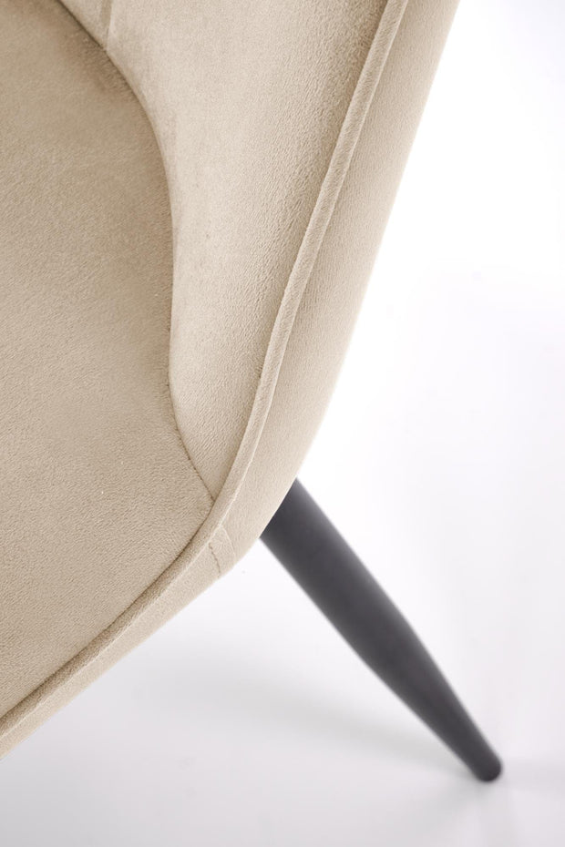 Sedia da pranzo in velluto K539 Beige (5)