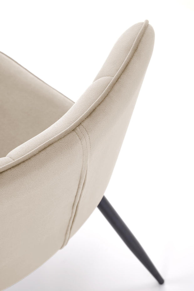 Sedia da pranzo in velluto K539 Beige (7)