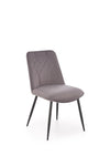 Sedia da pranzo in velluto K539 Grigio
