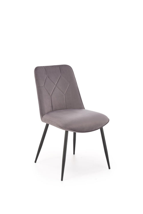 Sedia da pranzo in velluto K539 Grigio