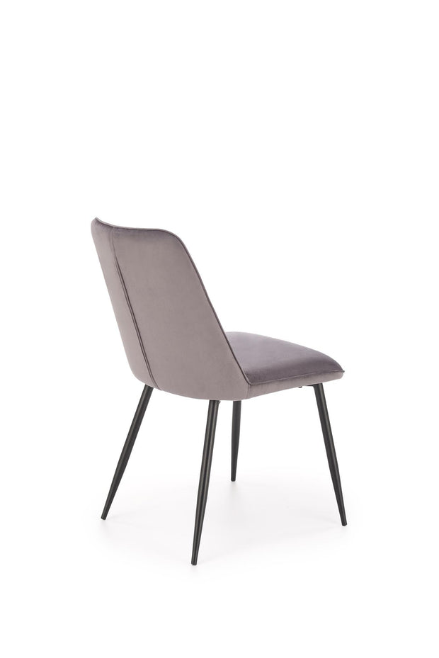 Sedia da pranzo in velluto K539 Grigio (4)