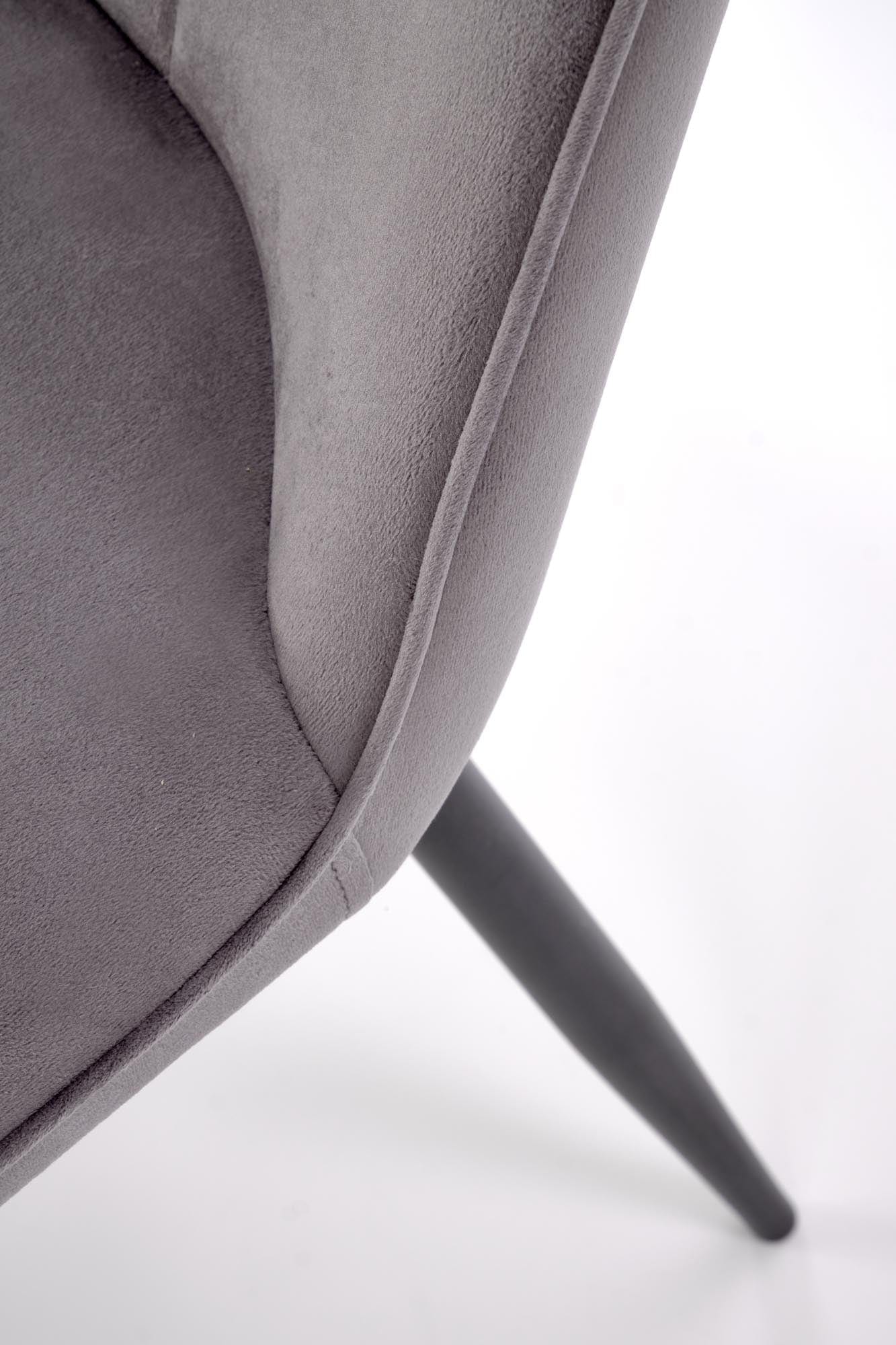 Sedia da pranzo in velluto K539 Grigio (5)