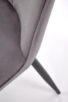 Sedia da pranzo in velluto K539 Grigio (5)