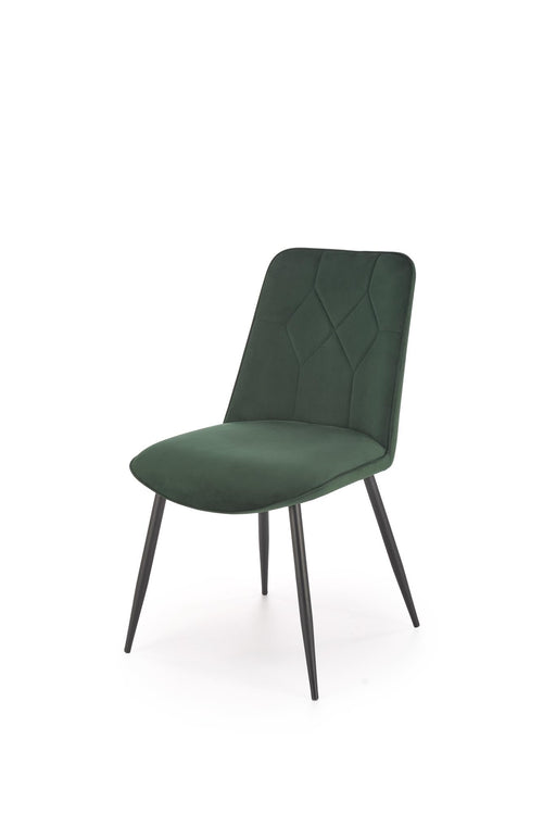 Sedia da pranzo in velluto K539 Verde
