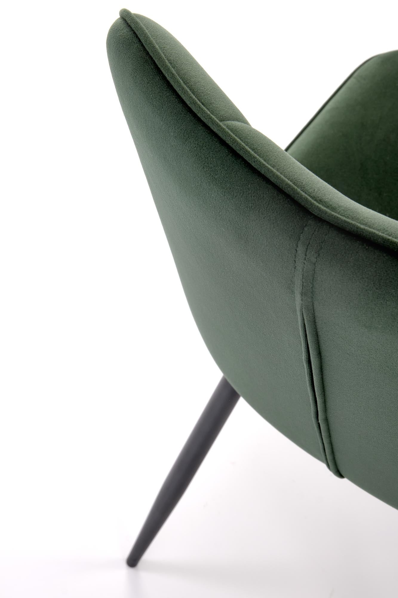 Sedia da pranzo in velluto K539 Verde (7)