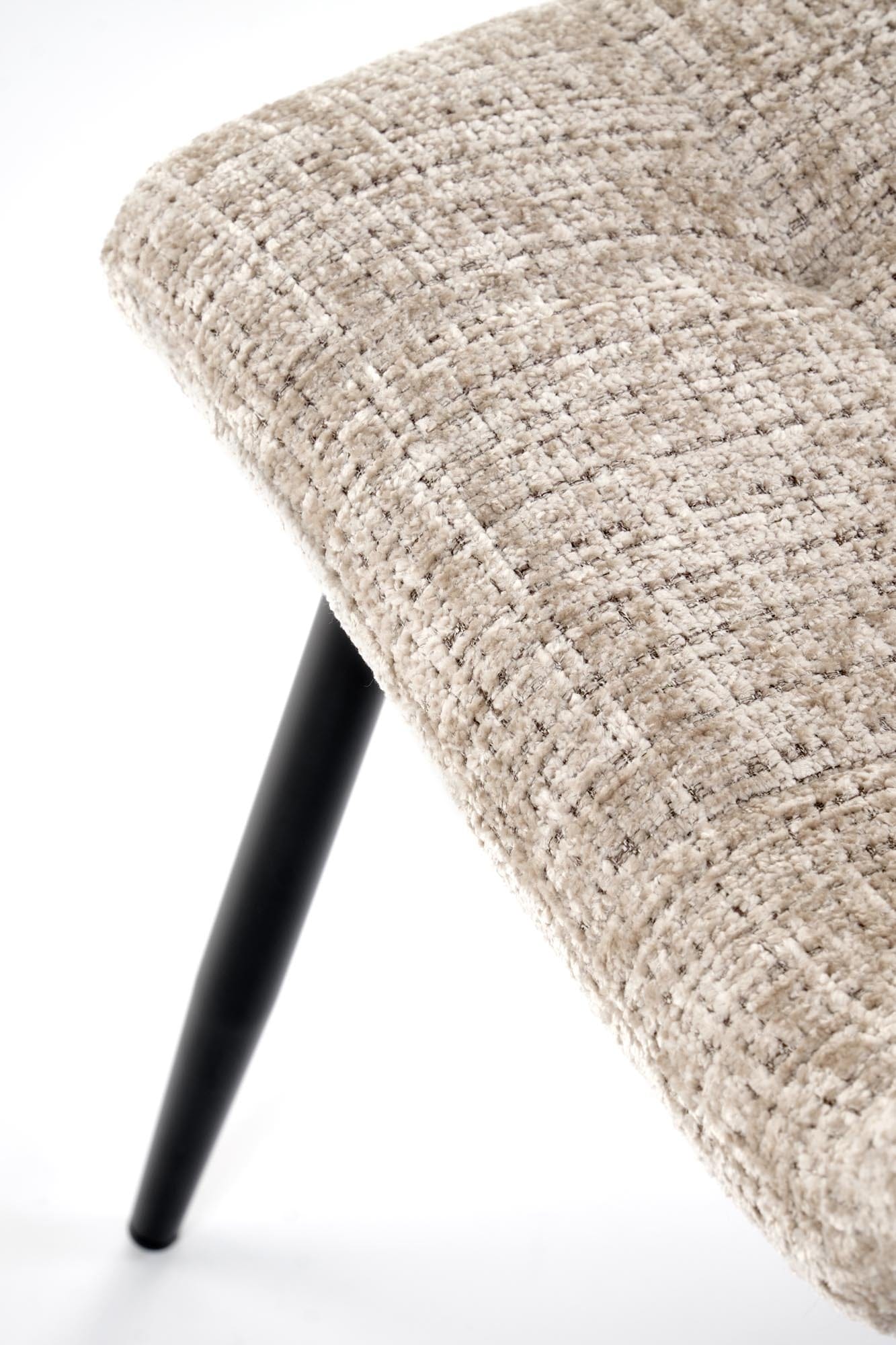 Sedia da pranzo in velluto K547 Beige (7)
