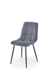 Sedia da pranzo in velluto K547 Grigio