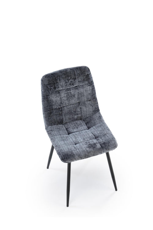 Sedia da pranzo in velluto K547 Grigio (1)