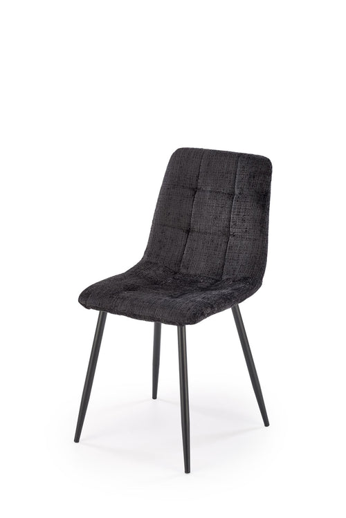Sedia da pranzo in velluto K547 Nero