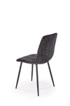 Sedia da pranzo in velluto K547 Nero (4)