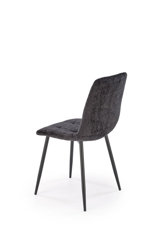 Sedia da pranzo in velluto K547 Nero (4)