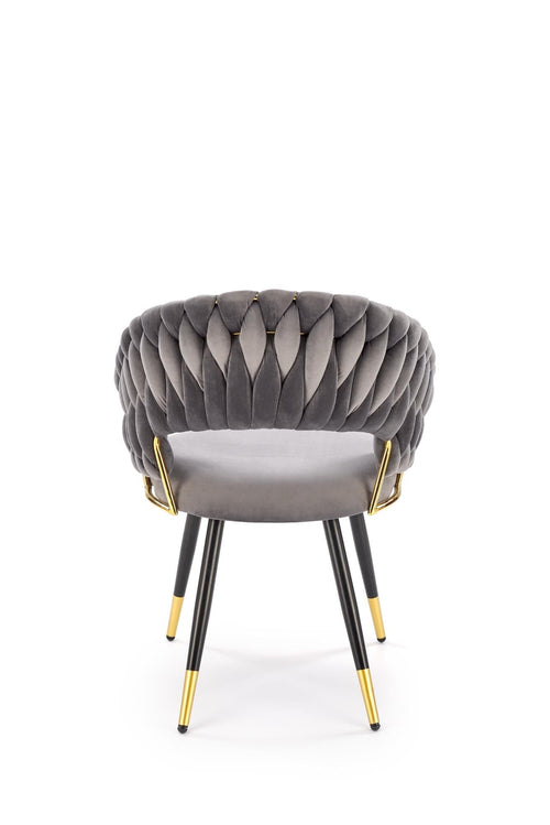Sedia da pranzo in velluto K551 Grigio (1)