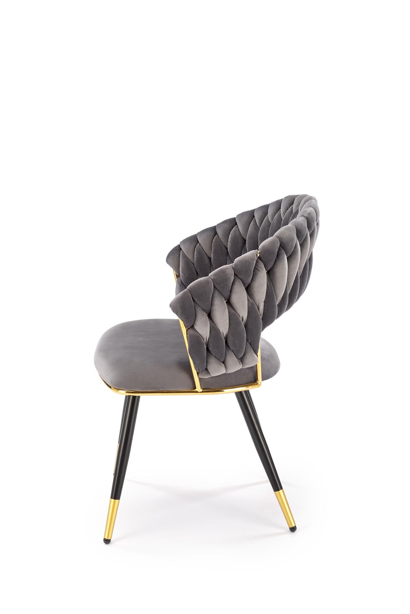 Sedia da pranzo in velluto K551 Grigio (2)