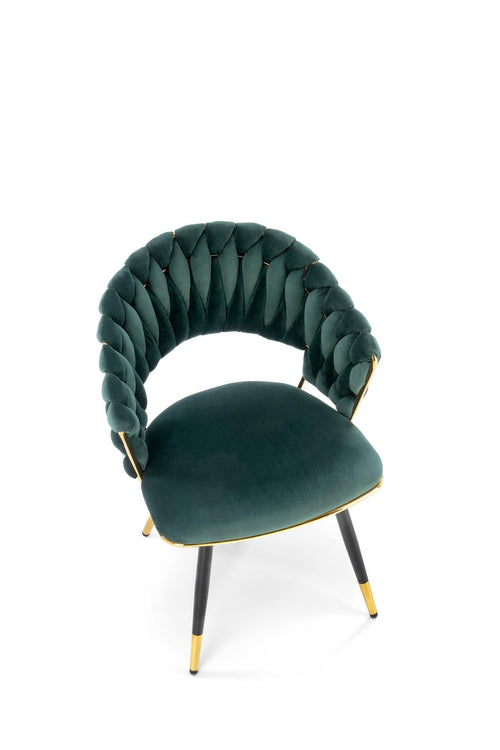 Sedia da pranzo in velluto K551 Verde (1)
