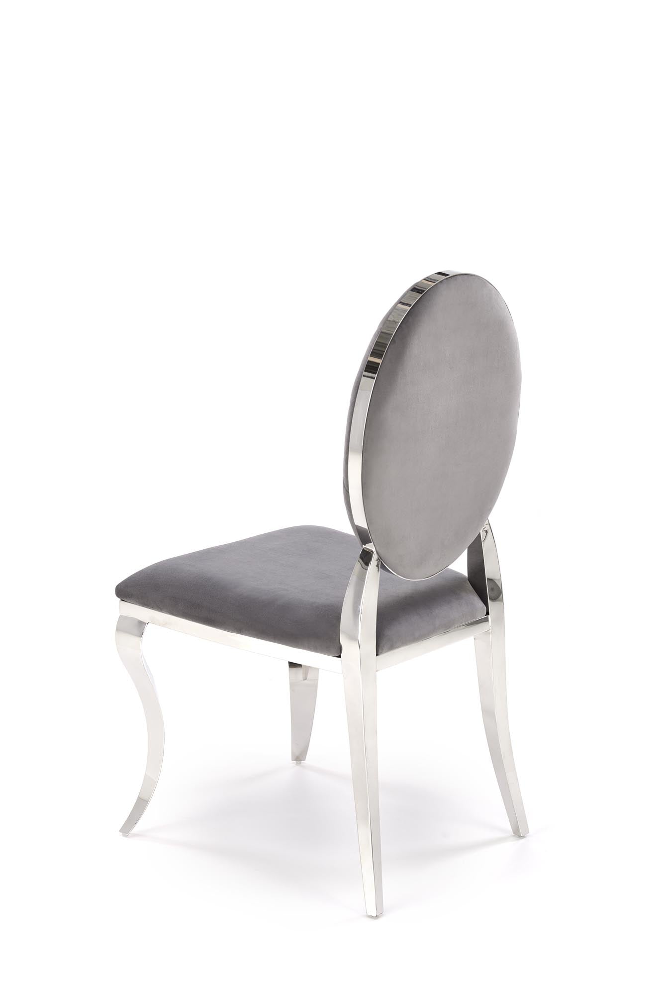 Sedia da pranzo in velluto K555 Grigio (5)