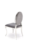 Sedia da pranzo in velluto K555 Grigio (5)