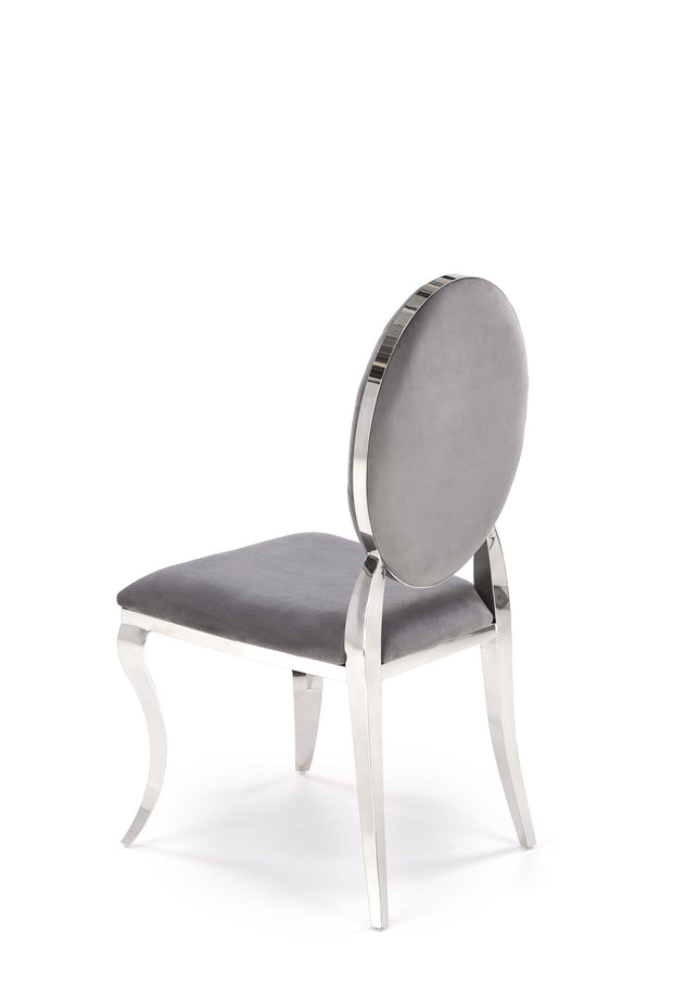 Sedia da pranzo in velluto K555 Grigio (5)