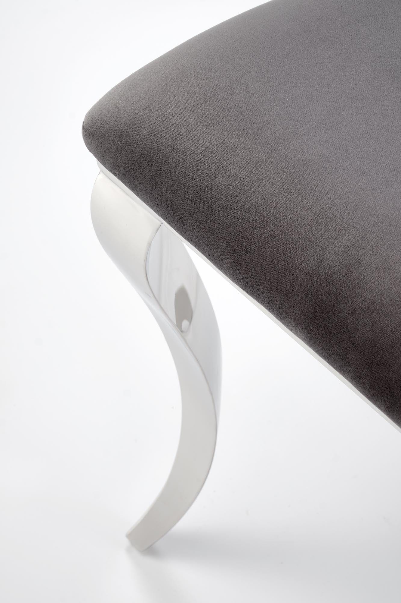 Sedia da pranzo in velluto K555 Grigio (6)