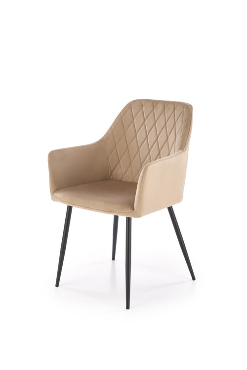 Sedia da pranzo in velluto K558 Beige