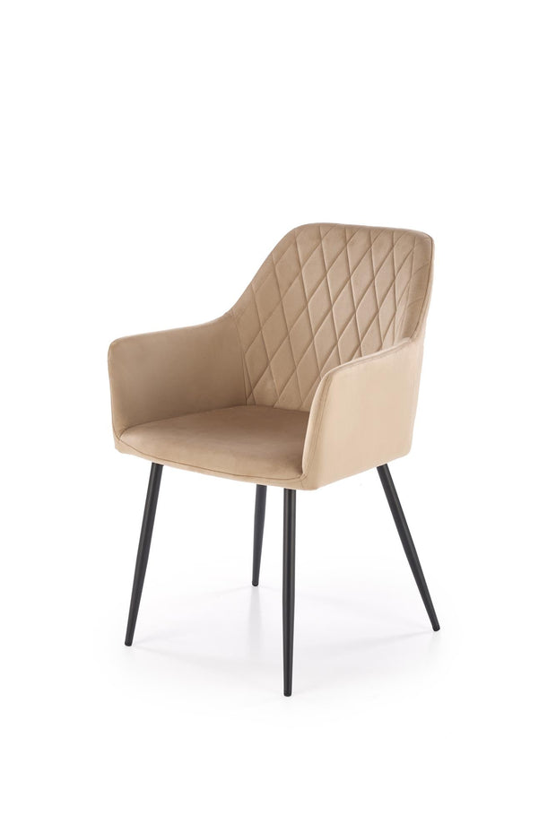 Sedia da pranzo in velluto K558 Beige