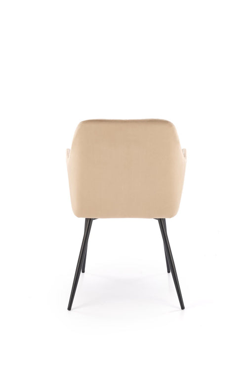 Sedia da pranzo in velluto K558 Beige (1)