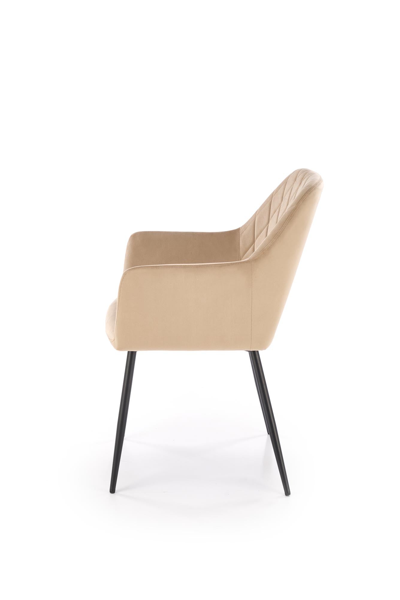 Sedia da pranzo in velluto K558 Beige (2)